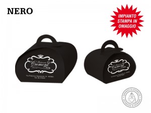 SCATOLE PER CIBO DA ASPORTO PERSONALIZZATE MONOPORZIONE CLASSICA NERA